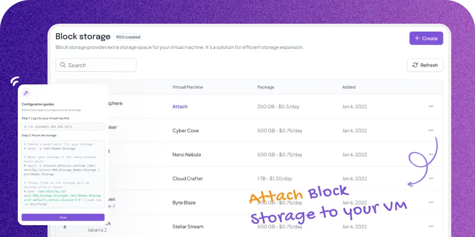 Ifvirty UI Design Block Strorage