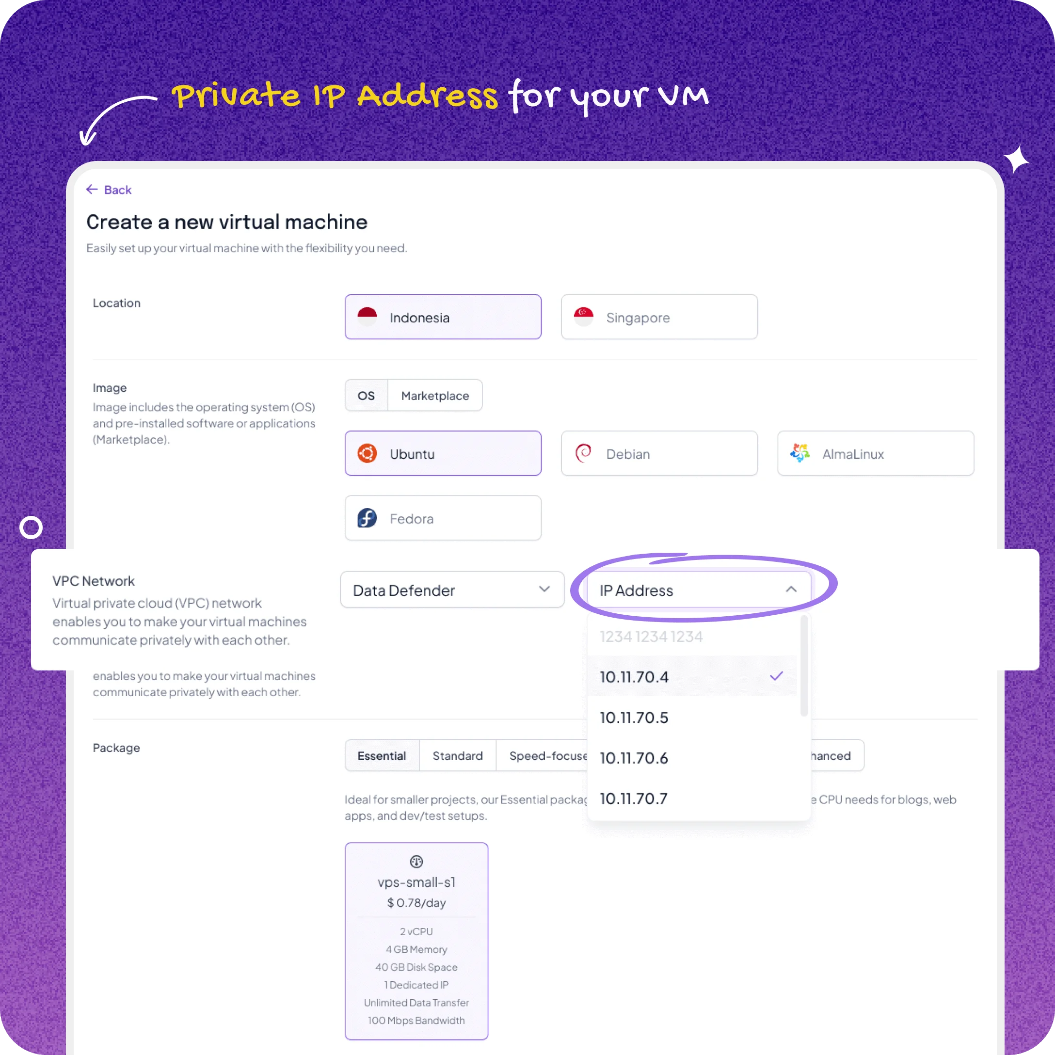 Ifvirty UI Design  - New Virtuak Machine Form